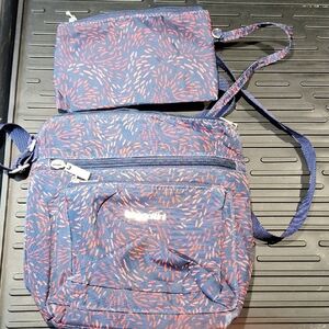 Baggallini Blue and Red Crossbody Bag